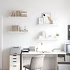 Bücherregal Wand 4 pcs, Schweberegale, Wandregal Weiß 80 x 23,5 x 3,8 cm MDF Bild 3
