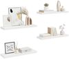 Bücherregal Wand 4 pcs, Schweberegale, Wandregal Weiß 80 x 23,5 x 3,8 cm MDF Bild 5