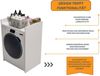 CraftPAK Waschmaschinenumbauschrank für Waschmaschine / Wäschetrockner - Überbauschrank Bild 4
