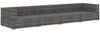 vidaXL 4-tlg. Garten-Sofagarnitur mit Auflagen Poly Rattan Grau 47270 Bild 3