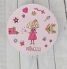 LED Wandleuchte für Kinderzimmer mit Motiv Prinzessin, Schalter & Stecker Ø 25cm Bild 3