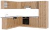 Eckküche R-Line Artisan-Eiche/Goldkraft Eiche 287 x 60 cm , AP Marmor Vicco Bild 1