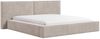 MOEBLO Polsterbett aus Strukturstoff Bett 06 (Bezug: Strukturstoff, Doppelbett mit Kopfstütze, Rahmenbettgestell, mit Bettkasten und Lattenrost), gepolstertes Kopfteil Bild 2