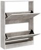 Schuhschrank, Schuhkipper für Flur, skandinavisch Betongrau 59x17x81 cm Holzwerkstoff Bild 3