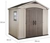 Dmora Gartenhaus Weyburn, Gartenhütte, Gartenhaus, Werkzeugschuppen, 257x182 h243 cm, Beige Bild 3
