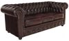 Dreisitzer-Sofa Chesterfield Liverpool aus echtem Rindsleder New Red Bild 4