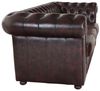 Dreisitzer-Sofa Chesterfield Liverpool aus echtem Rindsleder New Red Bild 5