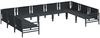 vidaXL Gartensofa-set mit Kissen 9 pcs Schwarz Stahl 3379014 Bild 5