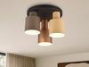 LED Deckenleuchte 3-flammig mit Metall Lampenschirmen bunt, Ø 37cm Bild 5