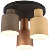 LED Deckenleuchte 3-flammig mit Metall Lampenschirmen bunt, Ø 37cm Bild 2