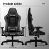 Gaming Stuhl mit Wippfunktion bis zu 170° verstellbarem Lendenkissen und Bild 3