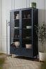 Finori Caracas 52A Vitrine, Navy blau | Vitrine für Wohnzimmer | Maß: B x H x T ca. 100 x 183 x 40 cm | Vitrine mit 2 Glasrahmentüren, 2 Schubkästen und 6 Einlegeböden Bild 2