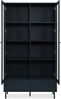 Finori Caracas 52A Vitrine, Navy blau | Vitrine für Wohnzimmer | Maß: B x H x T ca. 100 x 183 x 40 cm | Vitrine mit 2 Glasrahmentüren, 2 Schubkästen und 6 Einlegeböden Bild 5