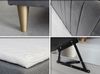 Boxspringbett Gold Mini mit Bettkasten, Bonell-Matratze und Topper - Einzelbett mit Matratzentopper, Polsterbett, Bett, Schlafzimmer, Jugendzimmer, Velours Stoff (Grau (Manila 16), 120 x 200 cm) Bild 4