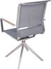 Gartenstuhl LINA 2er Set - Edelstahl Grau 95x63x54cm | Drehstuhl Essstuhl Terrassenstuhl Bild 3