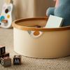 Lumaland Bambus-Aufbewahrungsbox rund 3er-Set grau/blau 45x20cm/38x16cm/30x12cm Bild 5