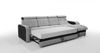 robin 'Bristol' Ecksofa mit Schlaffunktion und verstellbare Kopfstützen, Strukturstoff grau / schwarz, 169 x 315 x 95 cm Bild 4