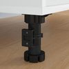 vidaXL Möbelbeine Verstellbar 12 pcs Schwarz 46 x 46 x 128 mm PP 864785 Bild 3