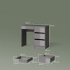 Livinity® Schminktisch Imola, Grau/Grau, mit 4 Schubladen (1-St) Bild 2