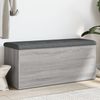 Sitzbank JONA mit Stauraum Grau Sonoma 102x42x45 cm | Aufbewahrungsbank Flurbank Garderobenbank Bild 3