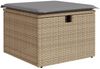 vidaXL 6-tlg. Garten-Sofagarnitur mit Kissen Beige Poly Rattan 3326140 Bild 5
