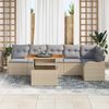 vidaXL Garten-Sofa-Set mit Kissen 7 pcs Beige und Hellgrau 3349468 Bild 3