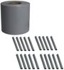 PVC Zaunfolie Sichtschutz Doppelstabmatten Zaun Hellgrau Rolle blickdicht 65M Bild 3