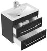 Badmöbel Mars 600 SlimLine SoftClose schwarz : Schwarz seidenglanz Bild 2
