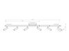 LED Deckenstrahler ZENO ausziehbar mit 6 Spots Schwarz, max. Breite 180cm Bild 5