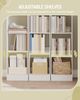 Bücherregal, 7-Tier Bücherschrank, Würfelregal, Modernes offenes Regal aus Holz, Aufbewahrungsregale und Präsentationsregale für Wohnzimmer, Home Office, Schlafzimmer, Weiß Bild 4