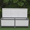 Gartentruhe Holz Grau Kissenbox Auflagenkiste Aufbewahrung Terrasse Outdoormöbel Bild 5