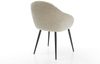 Esszimmerstuhl Gaio-Flex Webstoff Soft Beige 4-Fuß konisch Schwarz Bild 5