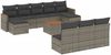 vidaXL 11-tlg. Garten-Sofagarnitur mit Kissen Grau Poly Rattan 3226396 Bild 2