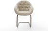 Freischwinger Gaio-Flex Webstoff Soft Beige Freischwinger flach Effektfinish Titan Bild 2