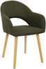 GOEURVANT 1316 Esszimmerstühle 4er-Set, Webstoff - Olivgrün Bild 5