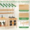 Matschküche Kinder Outdoor Kinderküche Tannenholz mit Überdachung 88 x 39 x 117 cm Natur Bild 5