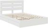 vidaXL Aufbewahrungsbett mit Kopfteil Weiß 140 x 190 cm Holzwerkstoff 3411898 Bild 4
