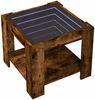 LED-Couchtisch, Sofatisch Räuchereiche 53x53x45 cm Holzwerkstoff Bild 3