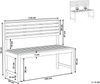 Beliani 'TREIA' Gartenbank, Akazienholz Heller Holzfarbton Bild 2