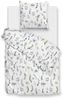 Zohome Cotton Bettwäsche 135x200 Severine White Gräser Blumen Blätter grün Bild 1