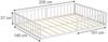 Bodenbett aus Metall Minno Weiß 205 x 145 cm ohne Matratze Vitalispa Bild 2