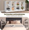 2er Set Bücherregal aus Holz mit 2 Ebenen & Kippschutz 38 x 33 x 72,5 cm Weiß Bild 4