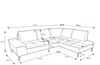 Vente-unique - ARCHIBALD Sofa Stoff Grün - B 206 cm x H 82 cm x L 271 cm Bild 5