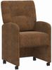 vidaXL Esszimmerstühle mit Rollen 2 pcs Braun 57 x 67 x 95 cm 42017843 Bild 2