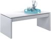 Dmora Adrina Couchtisch, Couchtisch mit hochklappbarer Platte, niedriger Wohnzimmertisch, 102 x 50 x 43/54 cm, glänzend weiß Bild 5