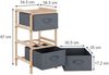 Kommode Bruno Grau 34.5 x 67 cm mit 3 Stoffschubladen Vicco Bild 3