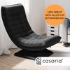 CASARIA® Bodenstuhl mit verstellbarer Rückenlehne Schwarz Bild 2