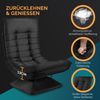 CASARIA® Bodenstuhl mit verstellbarer Rückenlehne Schwarz Bild 4