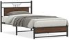 vidaXL Bettgestell ohne Matratze Braun Eichen-Optik 107x203 cm 4107012 Bild 2