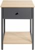 Beistelltisch >37880< Nachttisch, 1 Schublade, anthrazit, Eiche Dekor - 40x55x40cm (BxHxT) Bild 5